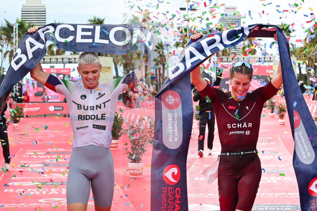 Jamie Riddle and Cathia Schär triumph at Challenge Barcelona Triatló 2025 in an epic edition